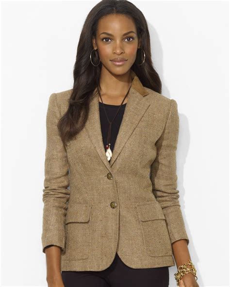 brown linen blazer women's.